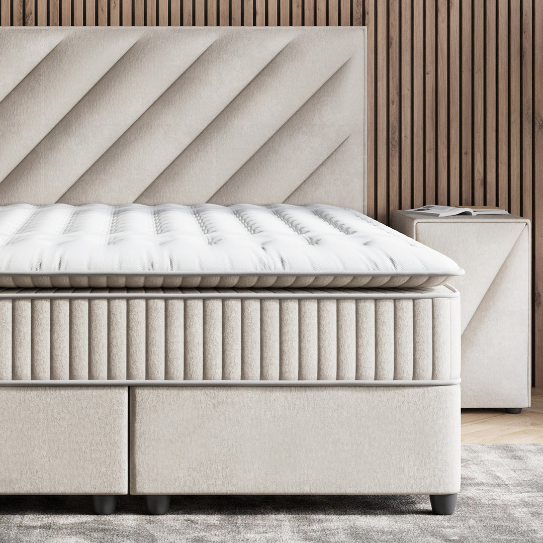 Boxspring met Opbergruimte iHome - Complete set - Luxe 7-zone matrassen 500 pockets/m²