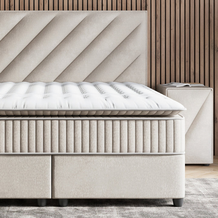 Boxspring met Opbergruimte iHome - Complete set - Luxe 7-zone matrassen 500 pockets/m²