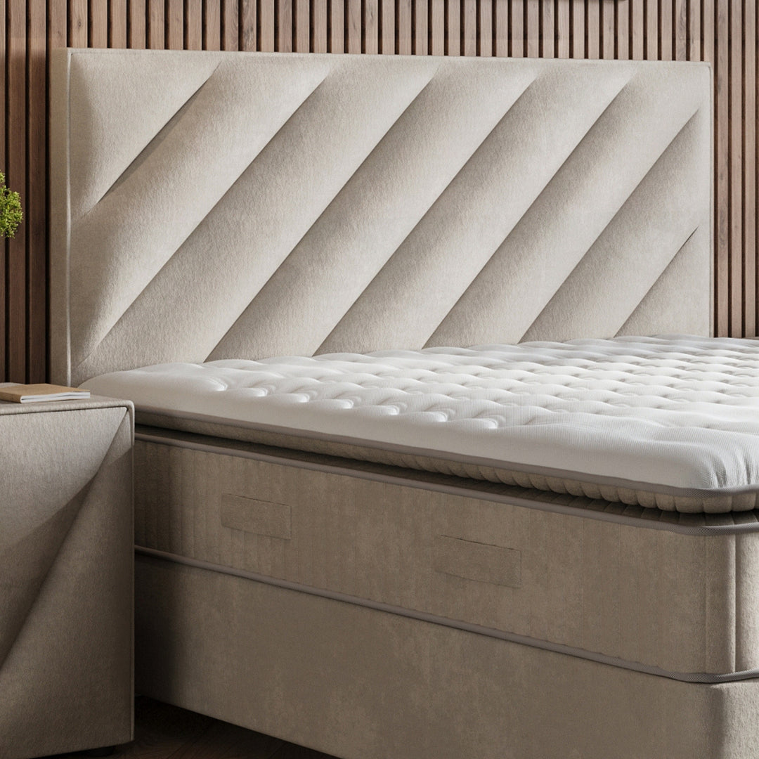Boxspring met Opbergruimte iHome - Complete set - Luxe 7-zone matrassen 500 pockets/m²