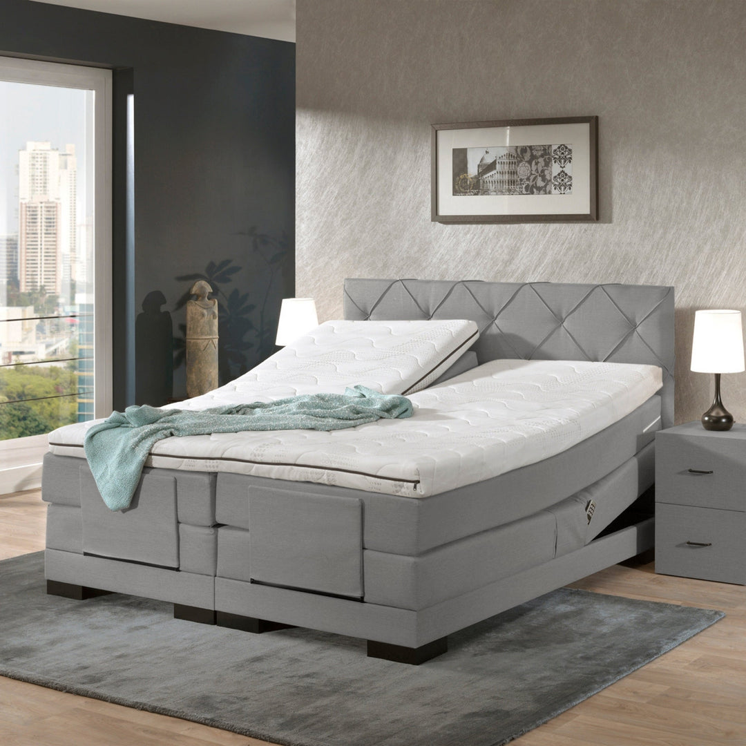 Elektrische Boxspring iElegant - Complete set - Grijs - 160x200 (SNEL LEVERBAAR!)