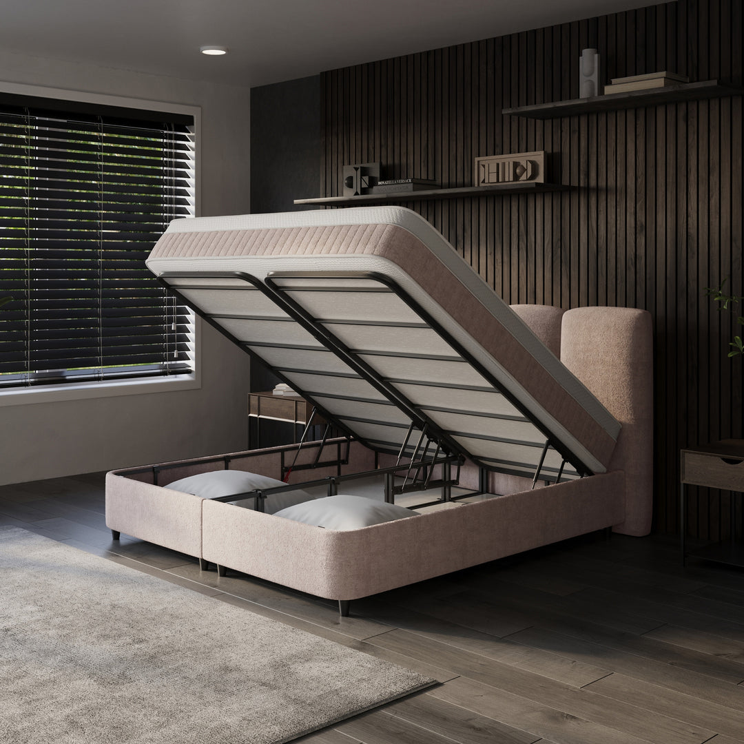 Boxspring met Opbergruimte Allure - Complete Set inclusief Luxe 7-zone Matras 750 pockets/m²