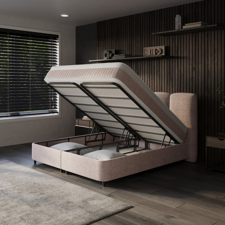 Boxspring met Opbergruimte Allure - Complete Set inclusief Luxe 7-zone Matras 750 pockets/m²