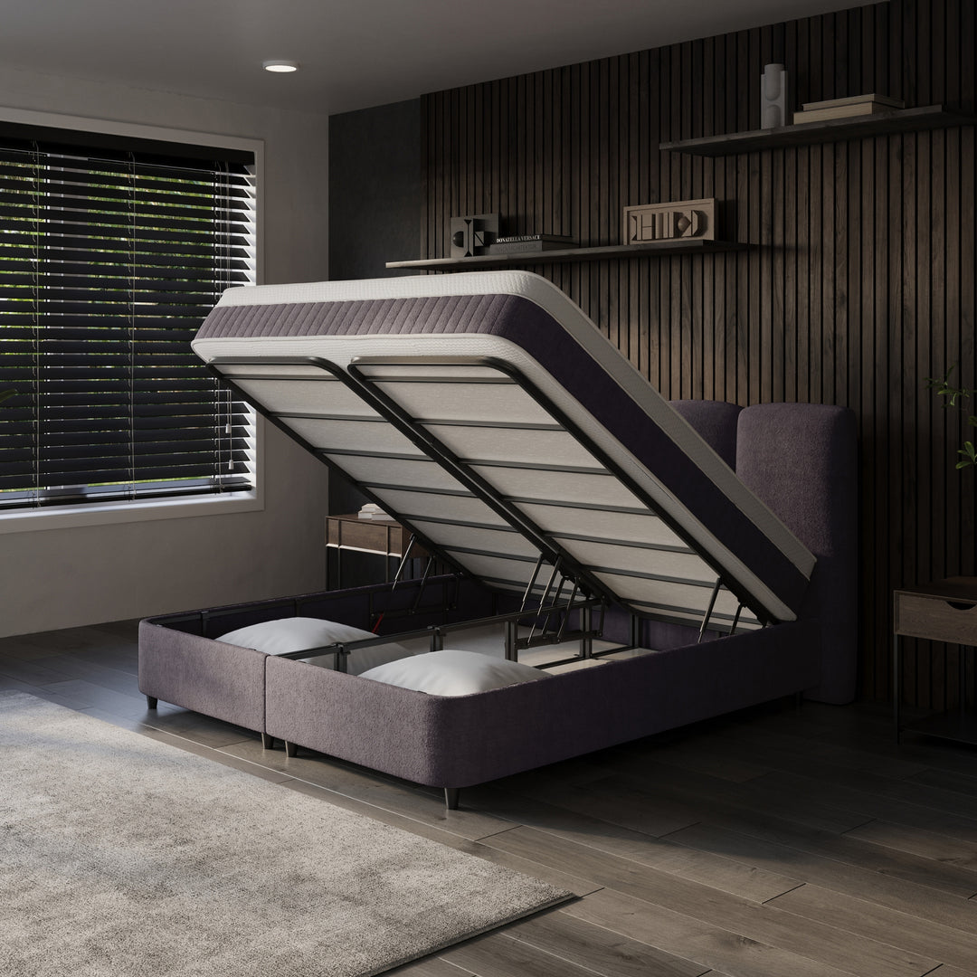 Boxspring met Opbergruimte Allure - Complete Set inclusief Luxe 7-zone Matras 750 pockets/m²