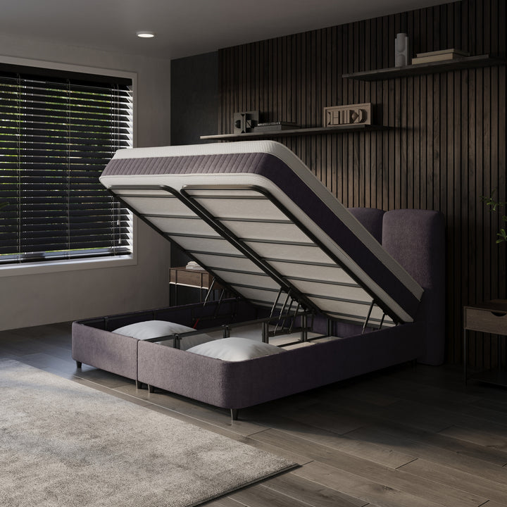 Boxspring met Opbergruimte Allure - Complete Set inclusief Luxe 7-zone Matras 750 pockets/m²