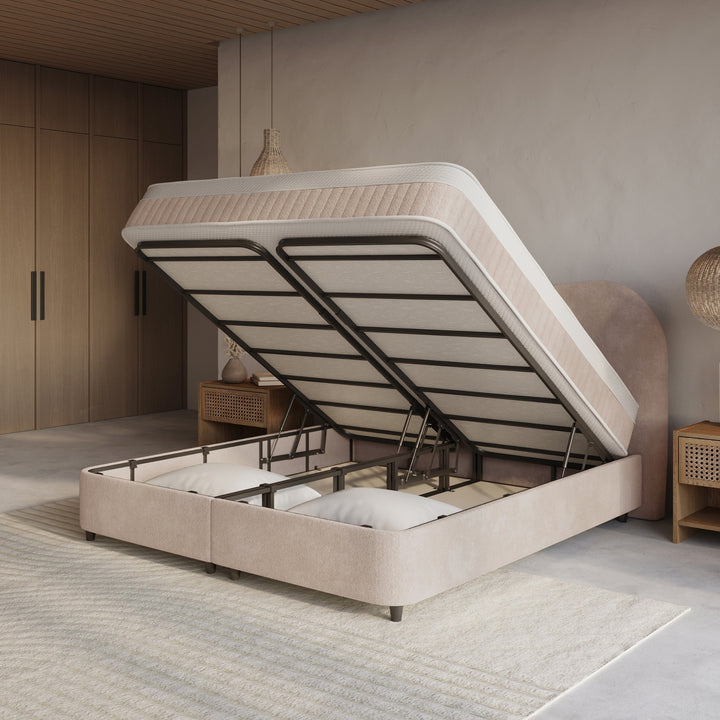 Boxspring met Opbergruimte Arcus - Complete Set inclusief Luxe 7-zone Matras 750 pockets/m²