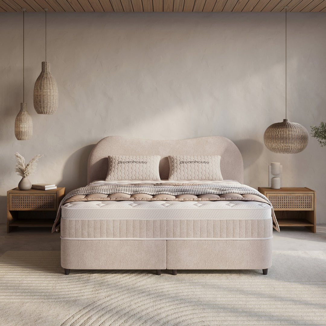 Boxspring met Opbergruimte Arcus - Complete Set inclusief Luxe 7-zone Matras 750 pockets/m²