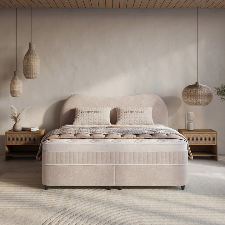 Boxspring met Opbergruimte Arcus - Complete Set inclusief Luxe 7-zone Matras 750 pockets/m²