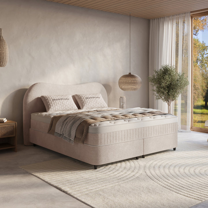 Boxspring met Opbergruimte Arcus - Complete Set inclusief Luxe 7-zone Matras 750 pockets/m²