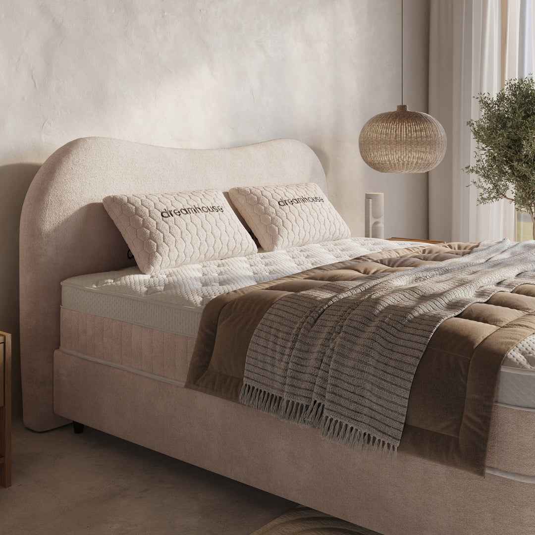 Boxspring met Opbergruimte Arcus - Complete Set inclusief Luxe 7-zone Matras 750 pockets/m²