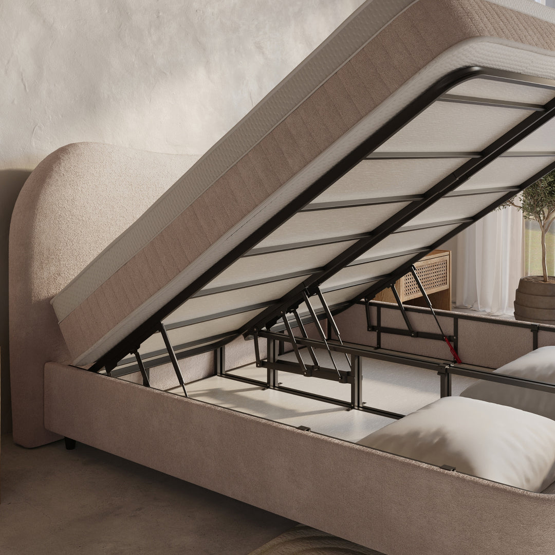 Boxspring met Opbergruimte Arcus - Complete Set inclusief Luxe 7-zone Matras 750 pockets/m²