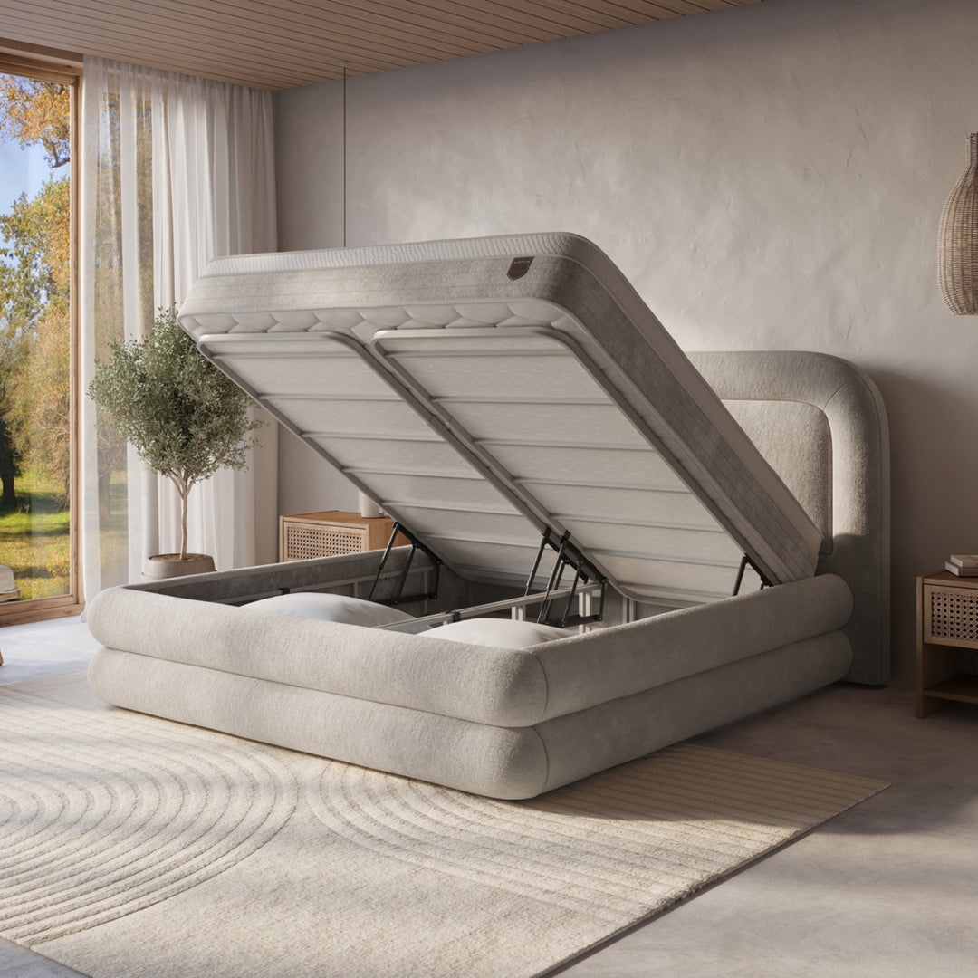 Boxspring met Opbergruimte Halo - Complete Set met Luxe 7-zone Matras