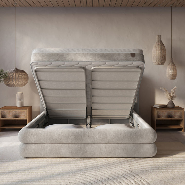 Boxspring met Opbergruimte Halo - Complete Set met Luxe 7-zone Matras