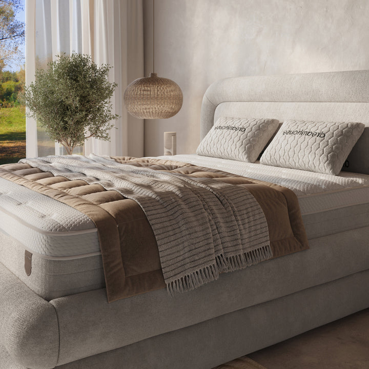 Boxspring met Opbergruimte Halo - Complete Set met Luxe 7-zone Matras