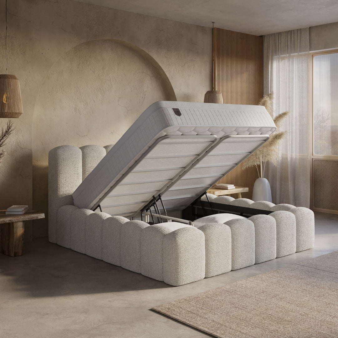 Boxspring met Opbergruimte Harmony - Complete Set inclusief Luxe 7-zone Matras 750 pockets/m²