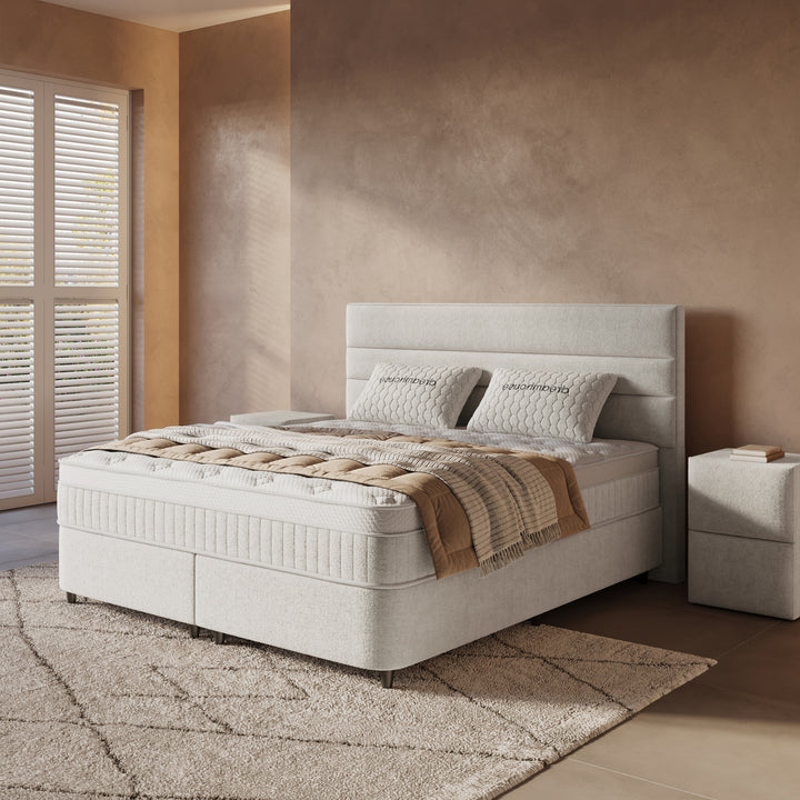 Boxspring met Opbergruimte Horizon - Complete Set inclusief Luxe 7-zone Matras 750 pockets/m²