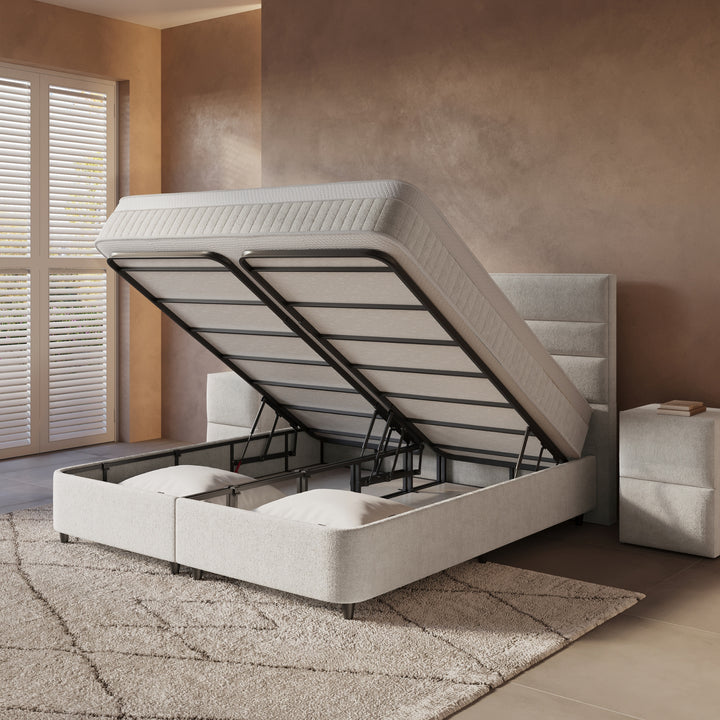 Boxspring met Opbergruimte Horizon - Complete Set inclusief Luxe 7-zone Matras 750 pockets/m²