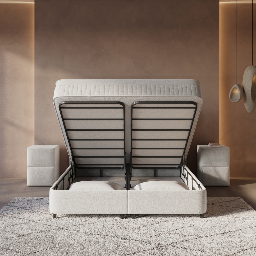 Boxspring met Opbergruimte Horizon - Complete Set inclusief Luxe 7-zone Matras 750 pockets/m²