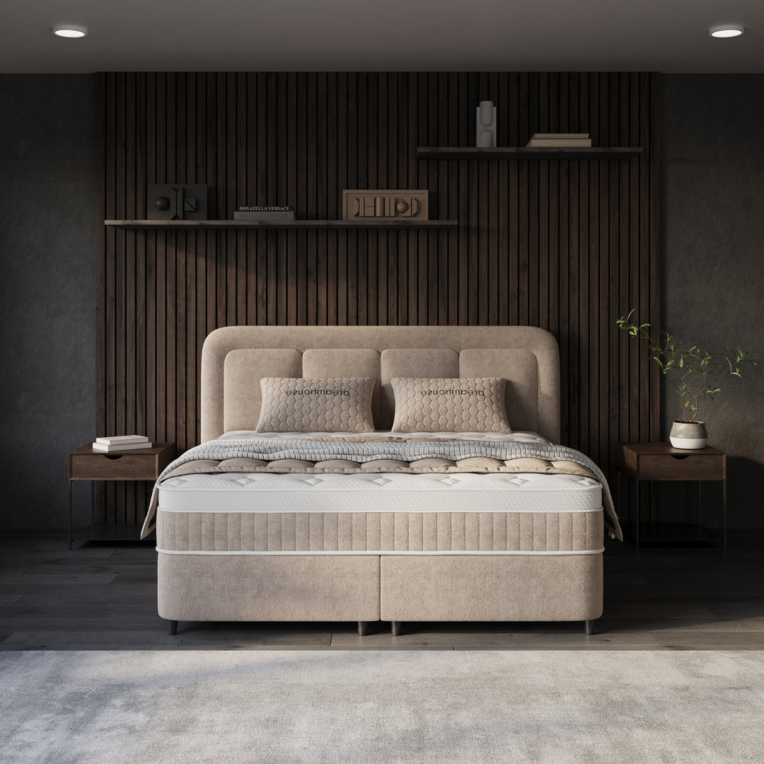 Boxspring met Opbergruimte Velar - Complete Set inclusief Luxe 7-zone Matras 750 pockets/m²