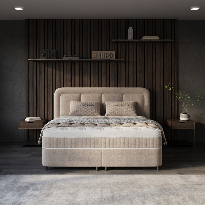 Boxspring met Opbergruimte Velar - Complete Set inclusief Luxe 7-zone Matras 750 pockets/m²