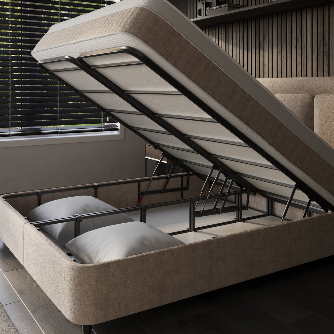 Boxspring met Opbergruimte Velar - Complete Set inclusief Luxe 7-zone Matras 750 pockets/m²