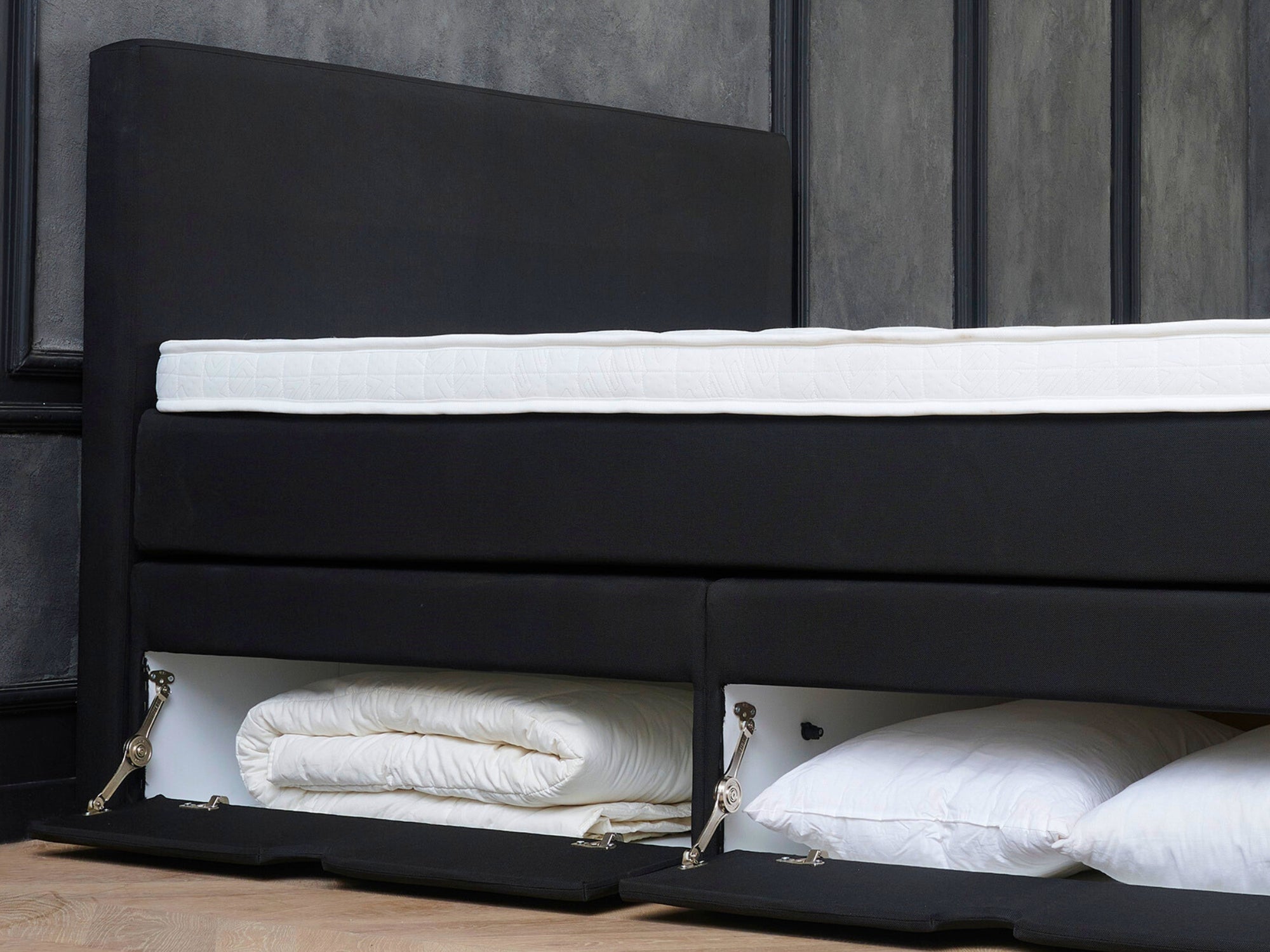Boxspring met Opbergruimte iSmart - Complete set - Luxe 7-zone matrassen 500 pockets/m² - Gratis topmatras