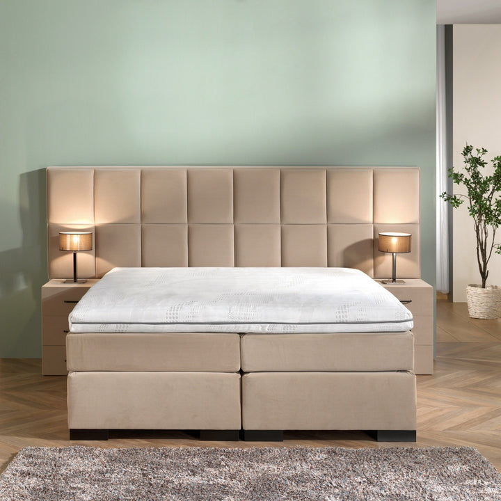 Boxspring iPrestige - Complete Set - Luxe Orthopedische 7-zone Matrassen - Gratis Topper