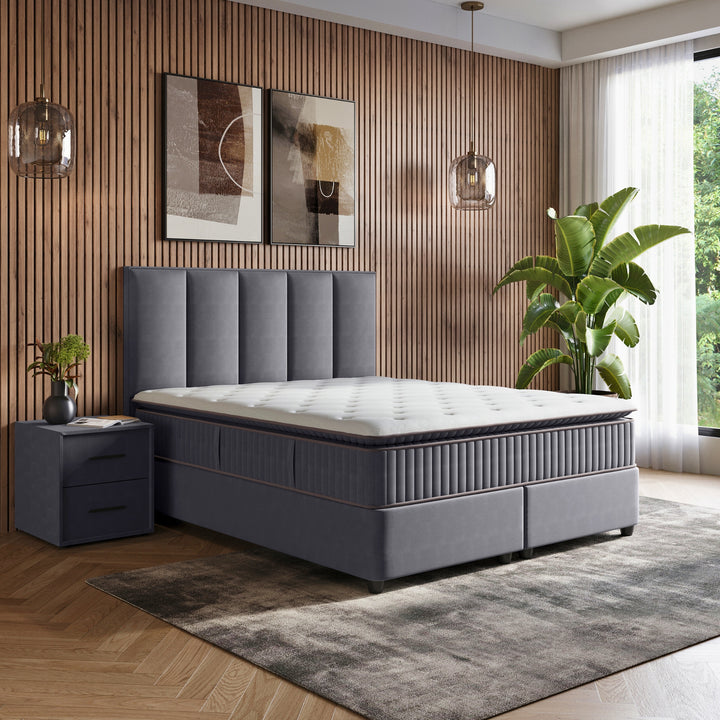 Boxspring met Opbergruimte iDream - Complete Set - Luxe 7-zone Matras