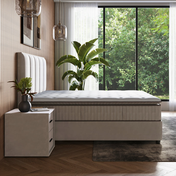 Boxspring met Opbergruimte iDream - Complete Set - Luxe 7-zone Matras