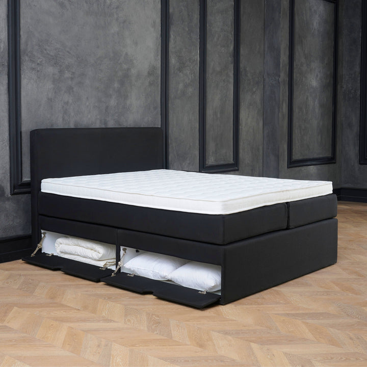 Boxspring met Opbergruimte iSmart - Complete Set - Luxe 7-zone Matras - Gratis Topper