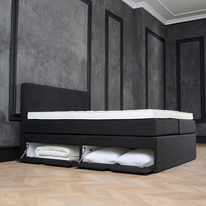 Boxspring met Opbergruimte iSmart - Complete Set - Luxe 7-zone Matras - Gratis Topper