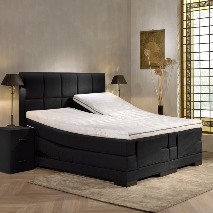 Elektrische Boxspring iBriljant - Complete Set - Luxe Orthopedische 7-zone Matrassen - Gratis Topper en Draadloze Bediening