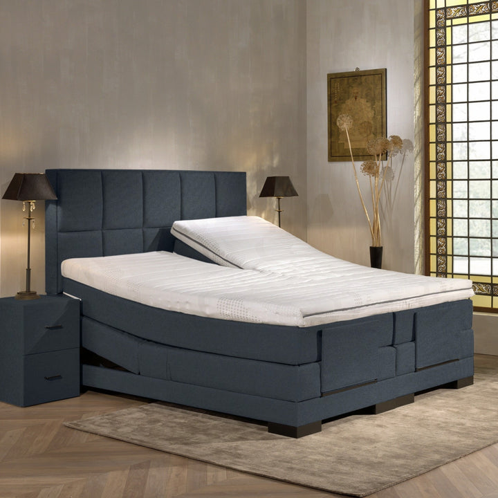 Elektrische Boxspring iBriljant - Complete Set - Luxe Orthopedische 7-zone Matrassen - Gratis Topper en Draadloze Bediening