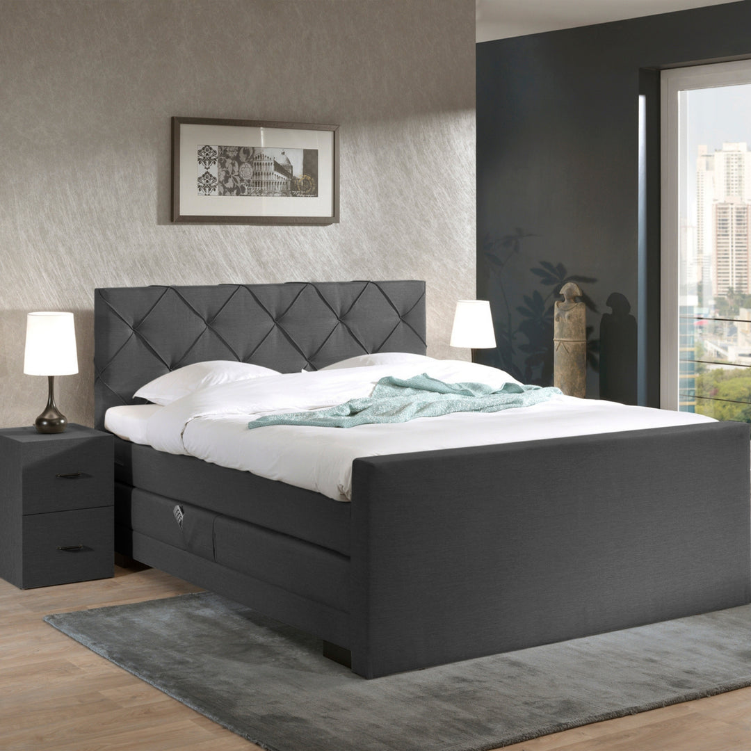 Elektrische Boxspring iElegant - Complete Set - Luxe Orthopedische 7-zone Matrassen - Gratis Topper en Draadloze Bediening