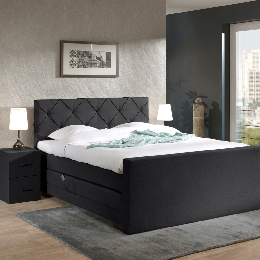 Elektrische Boxspring iElegant - Complete Set - Luxe Orthopedische 7-zone Matrassen - Gratis Topper en Draadloze Bediening