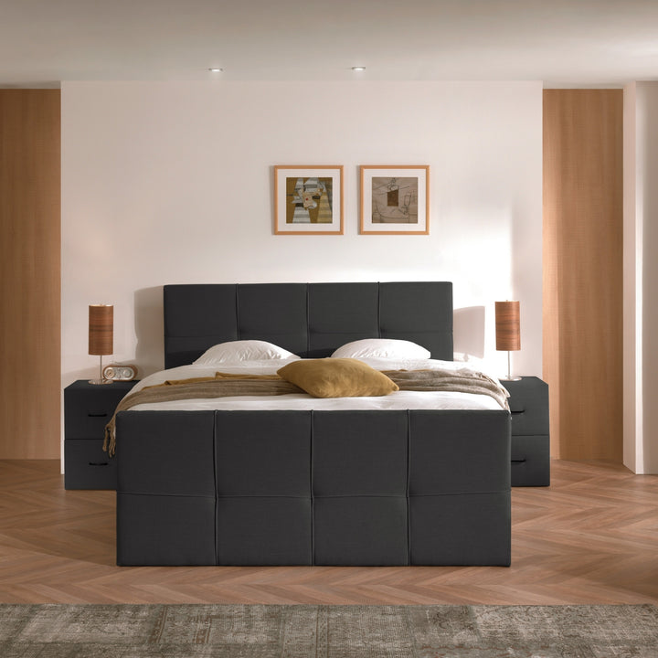 Elektrische Boxspring iElite - Complete Set - Luxe Orthopedische 7-zone Matrassen - Gratis Topper en Draadloze Bediening