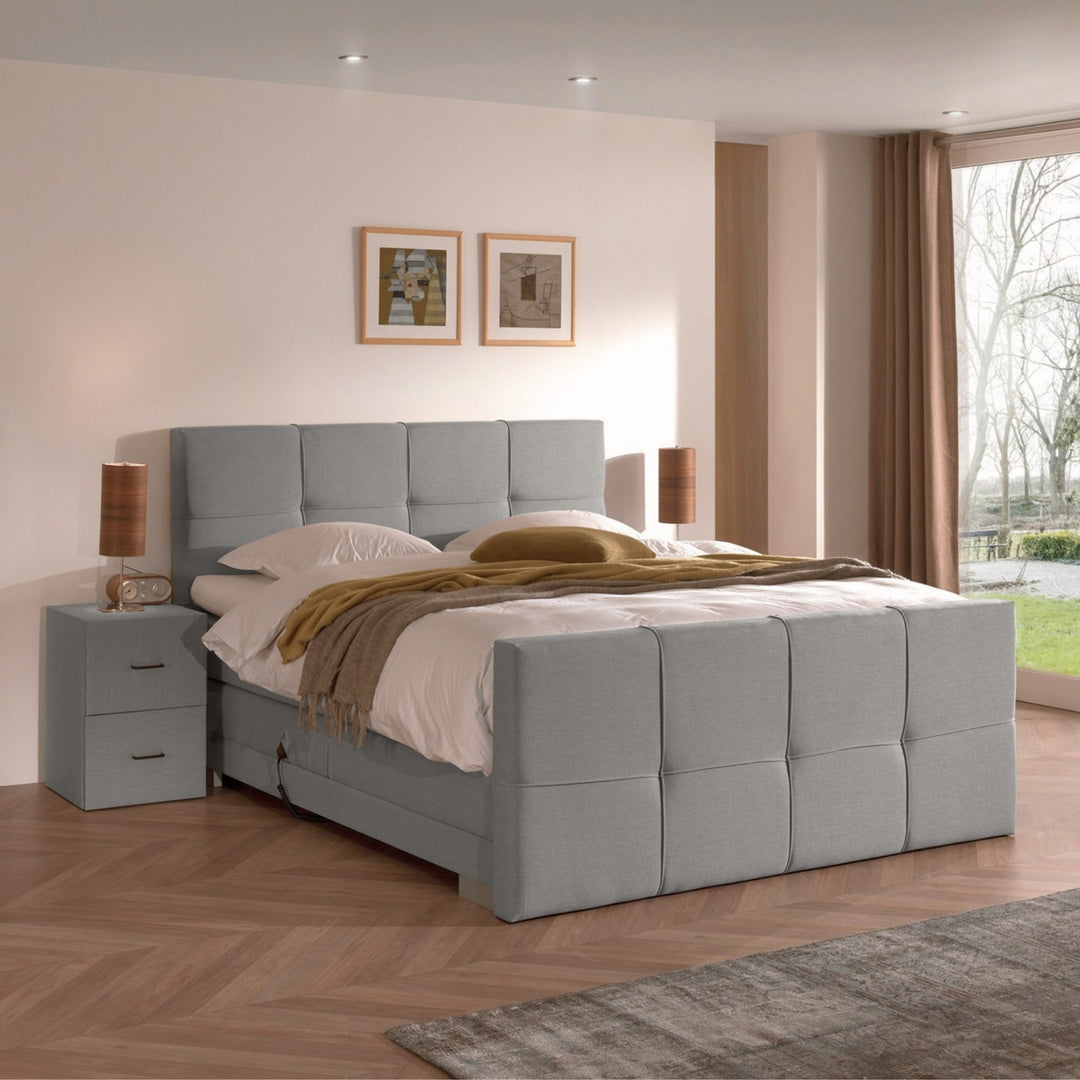 Elektrische Boxspring iElite - Complete Set - Luxe Orthopedische 7-zone Matrassen - Gratis Topper en Draadloze Bediening