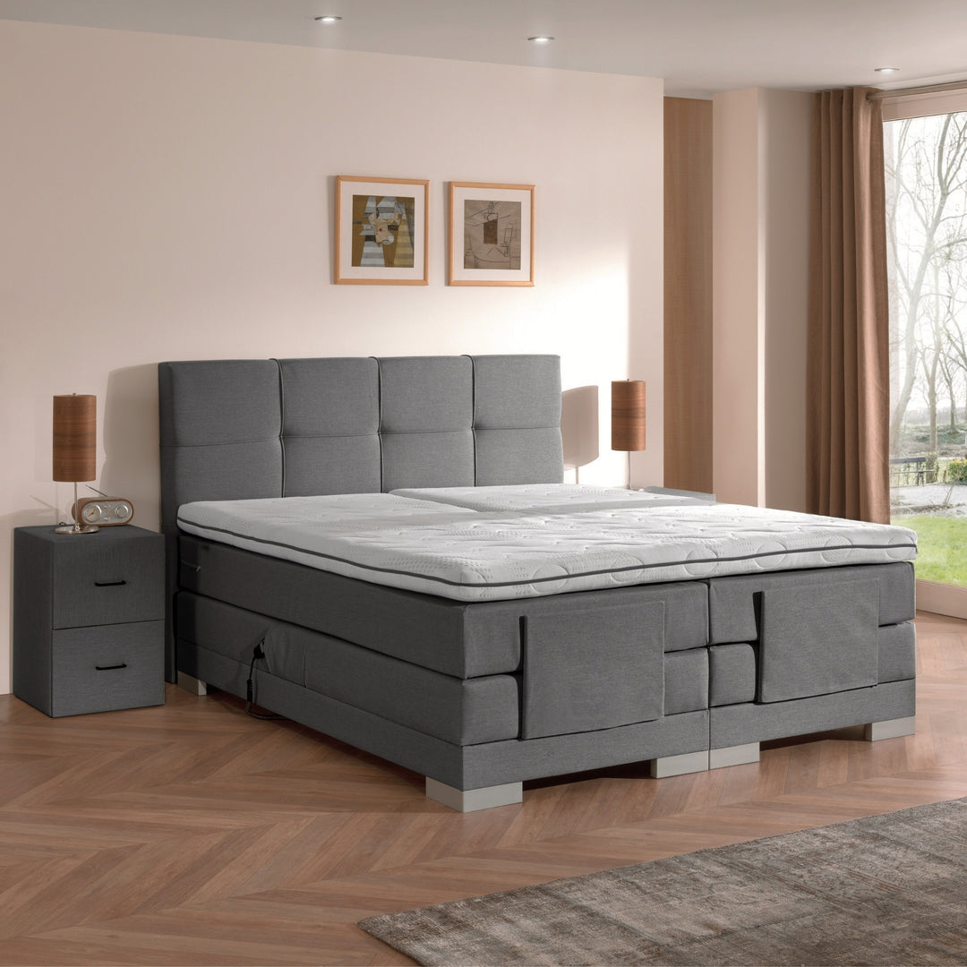 Elektrische Boxspring iElite | Complete set | Luxe Orthopedische 7-zone matrassen | Gratis topmatras