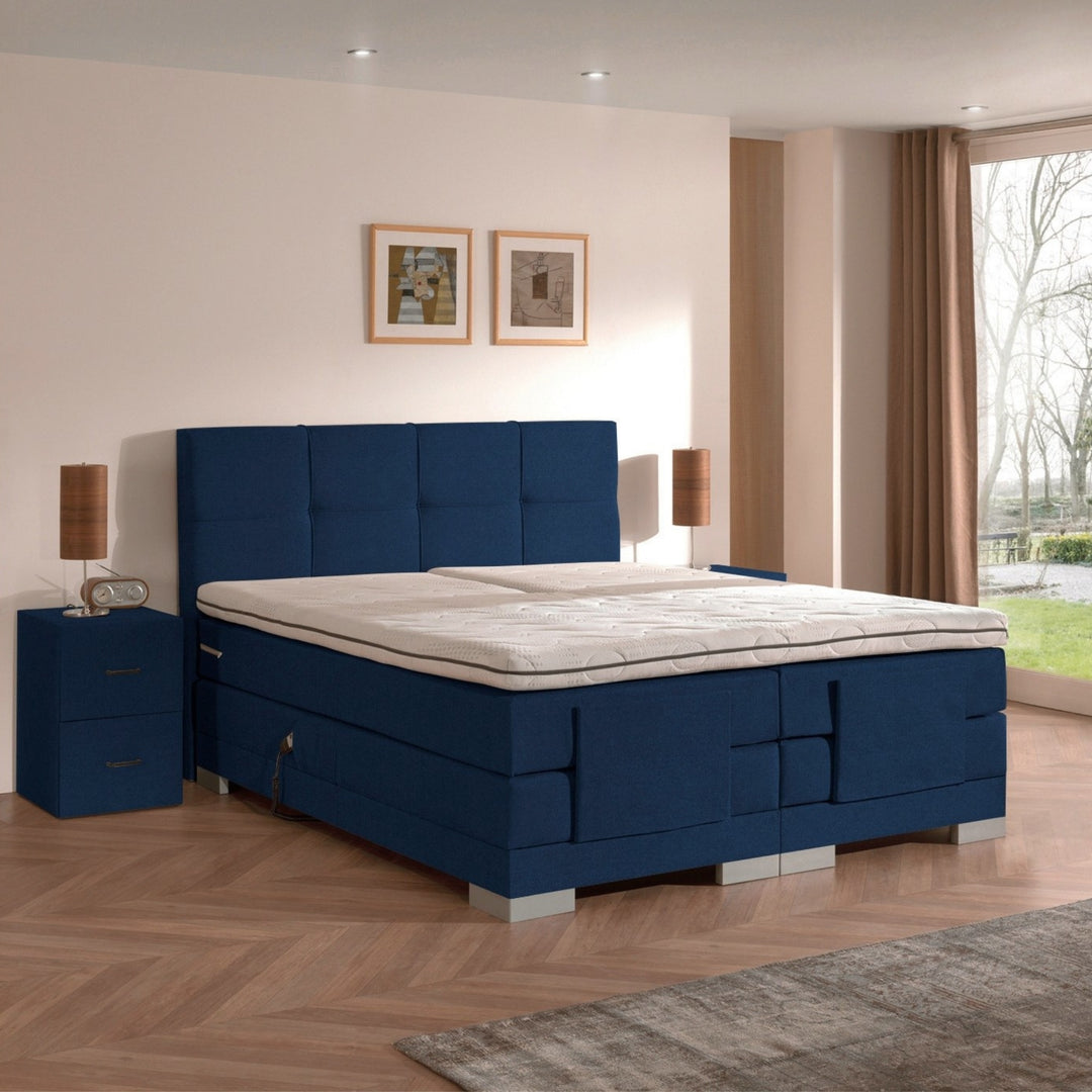 Elektrische Boxspring iElite - Complete Set - Luxe Orthopedische 7-zone Matrassen - Gratis Topper en Draadloze Bediening