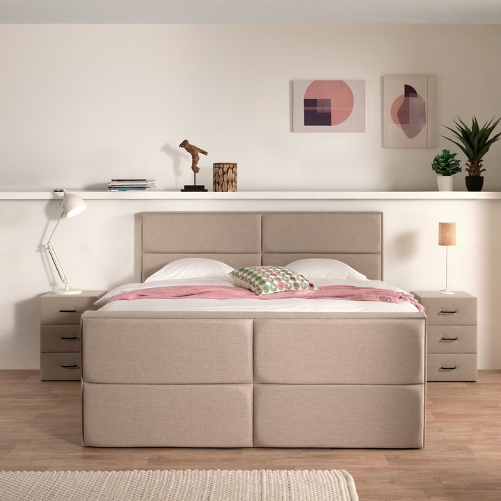 Elektrische Boxspring iExcellent - Complete Set - Luxe Orthopedische 7-zone Matrassen - Gratis Topper en Draadloze Bediening