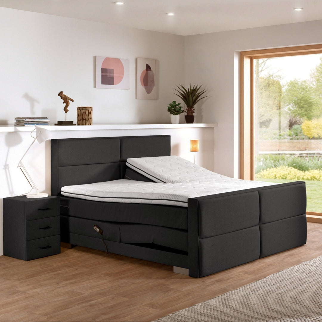 Elektrische Boxspring iExcellent | Complete set | Luxe Orthopedische 7-zone matrassen | Gratis topmatras