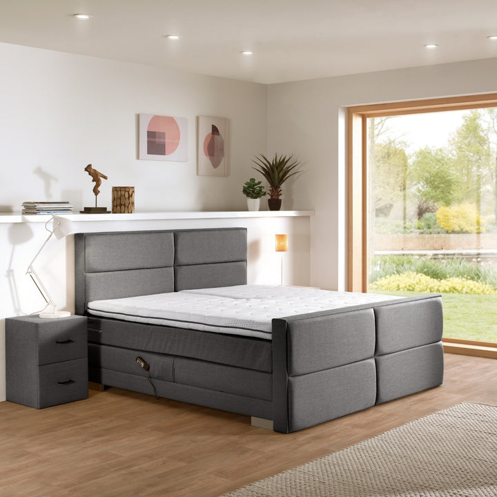 Elektrische Boxspring iExcellent | Complete set | Luxe Orthopedische 7-zone matrassen | Gratis topmatras