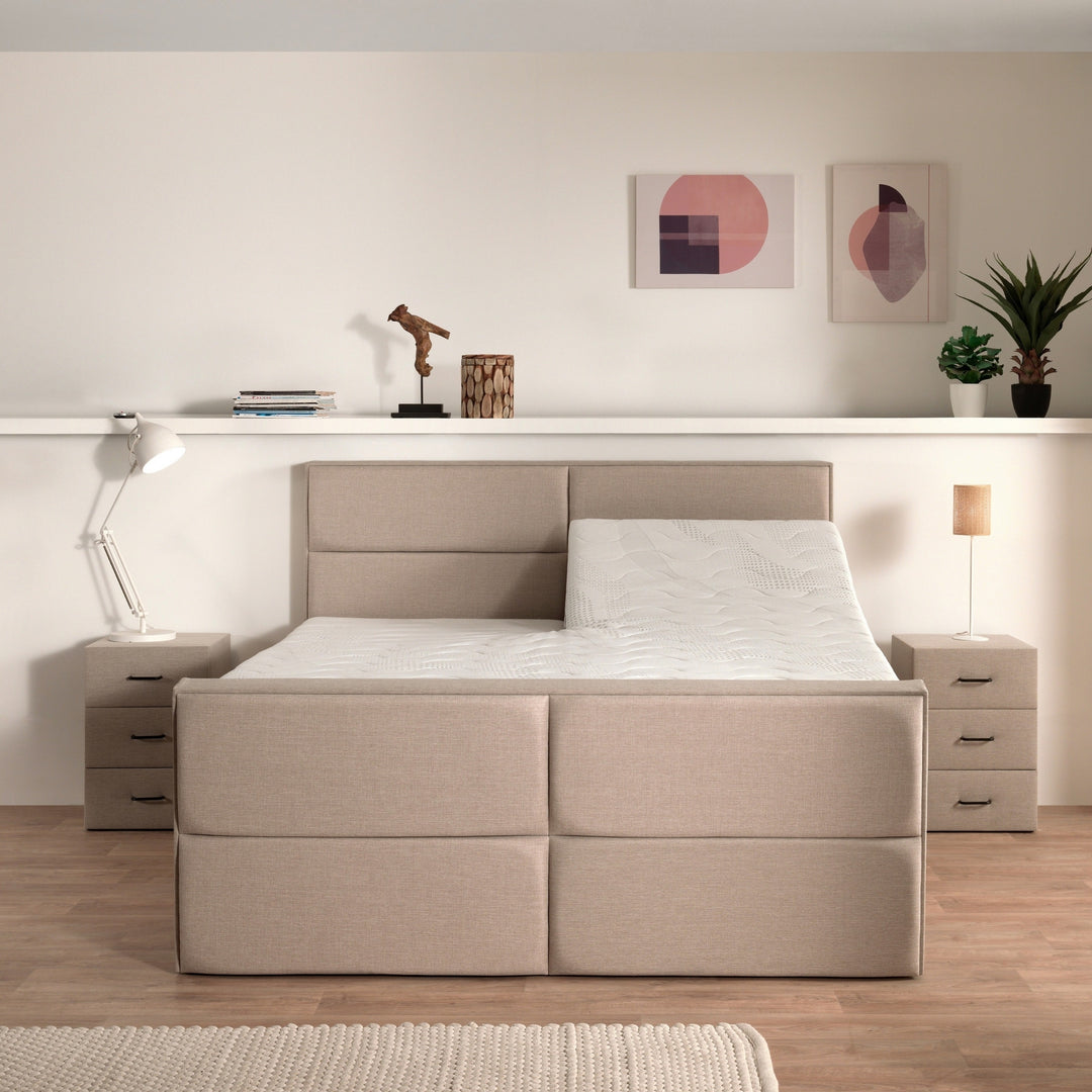 Elektrische Boxspring iExcellent | Complete set | Luxe Orthopedische 7-zone matrassen | Gratis topmatras