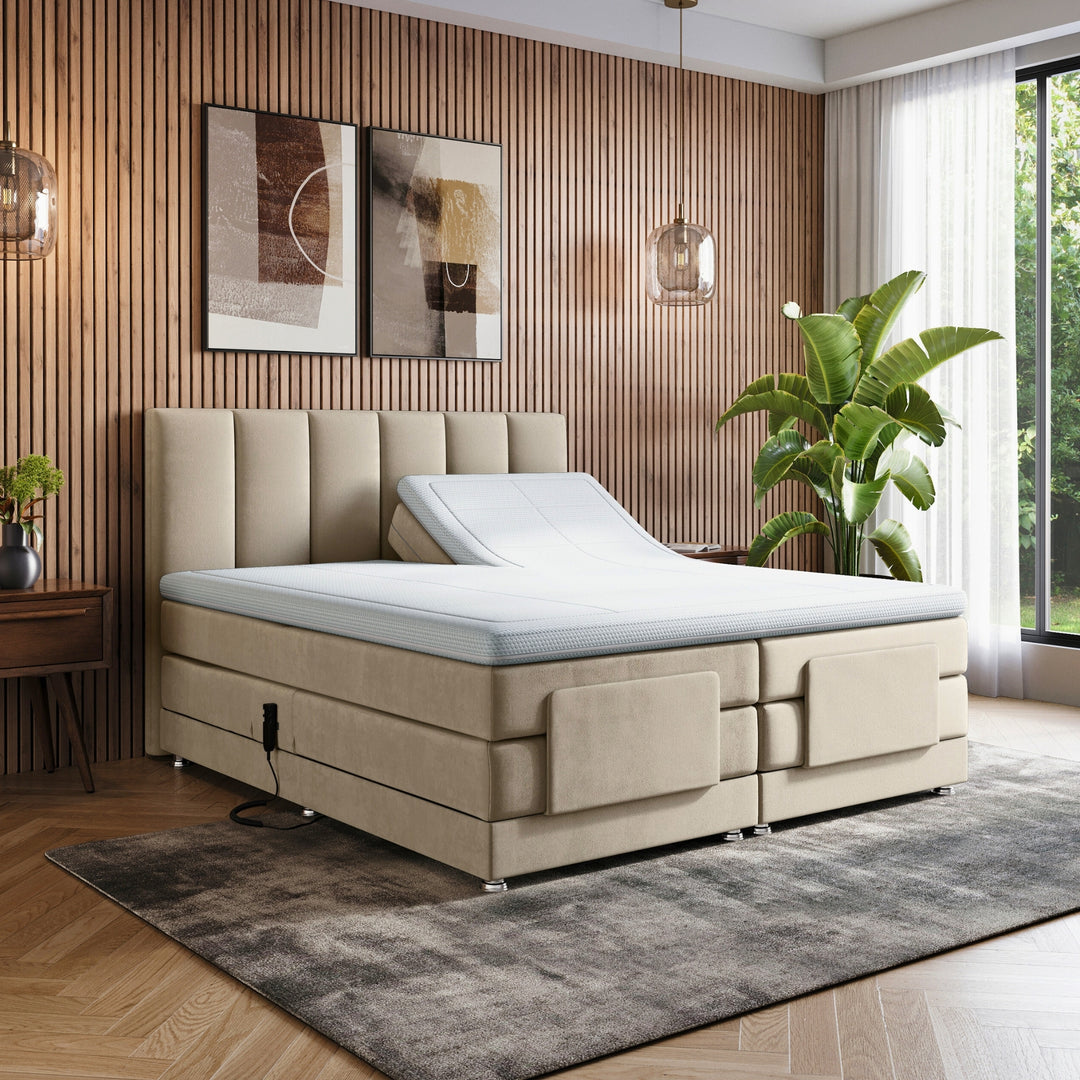 Elektrische Boxspring iPremium - Complete Set - Luxe 7-zone Matrassen - Gratis Topper