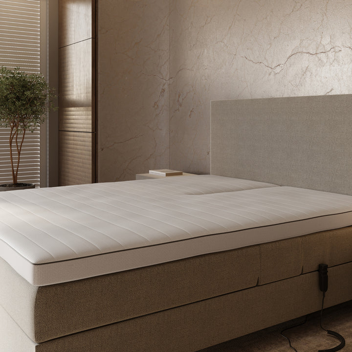 Elektrische Boxspring iRoyal - Complete set - Luxe 7-zone matrassen 500 pockets/m² - Volledig verstelbaar - Gratis topper