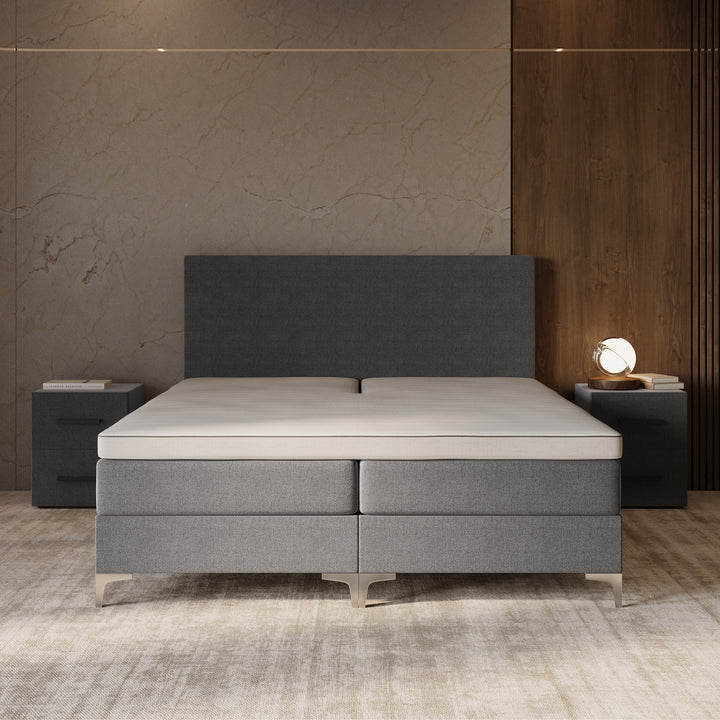 Elektrische Boxspring iRoyal - Complete set - Luxe 7-zone matrassen 500 pockets/m² - Volledig verstelbaar - Gratis topper