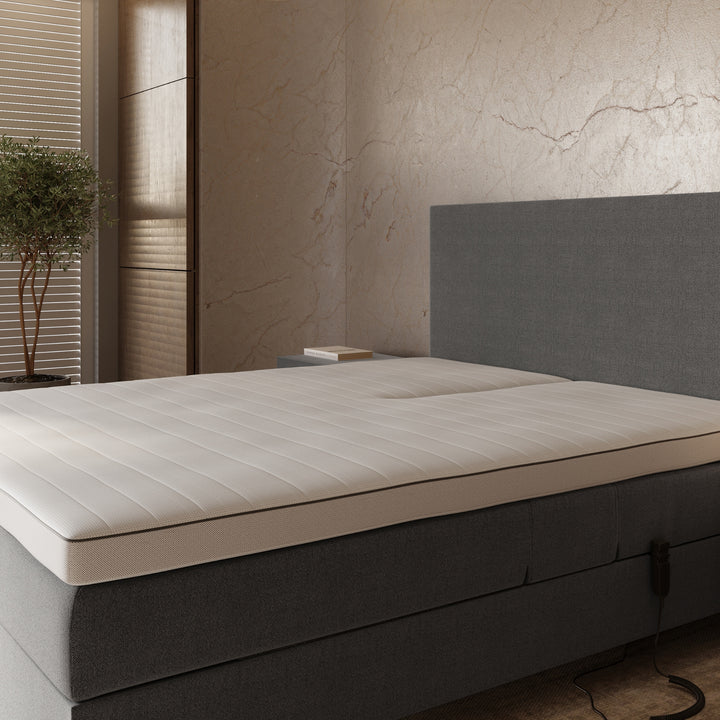 Elektrische Boxspring iRoyal - Complete set - Luxe 7-zone matrassen 500 pockets/m² - Volledig verstelbaar - Gratis topper