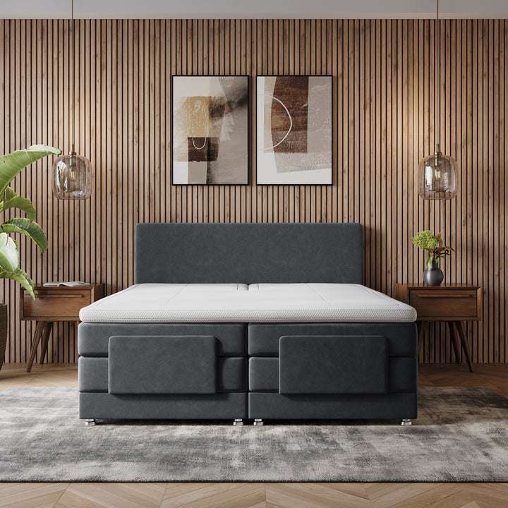 iPremium Elektrische Boxspring – Complete Set met Ergonomische 7-Zone Matrassen + Gratis Split-Topmatras