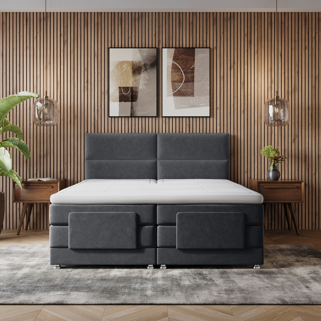 iPremium Elektrische Boxspring – Complete Set met Ergonomische 7-Zone Matrassen + Gratis Split-Topmatras