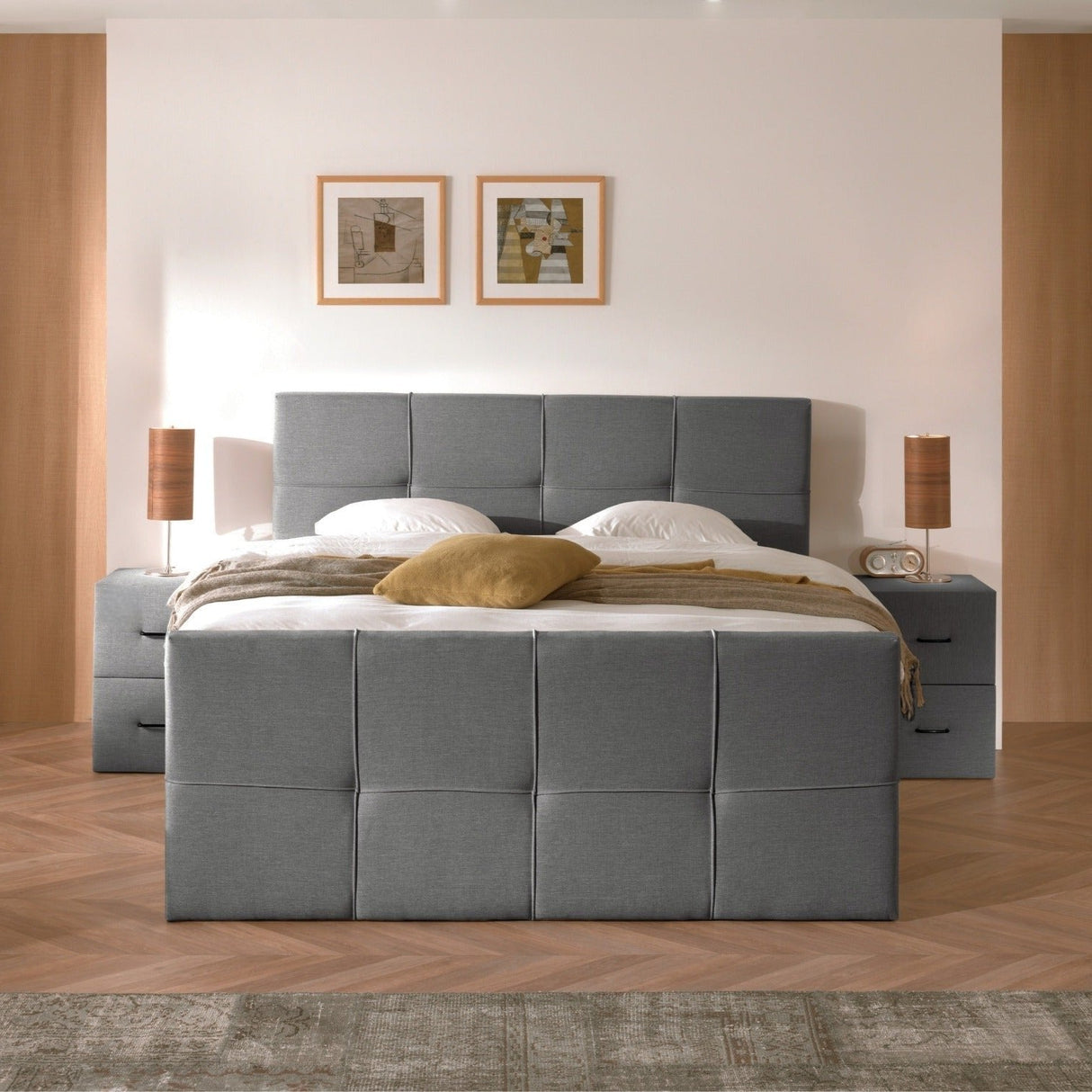 iElite Boxspring - Luxe orthopedische 7-zone matrassen - Complete set met gratis topmatras