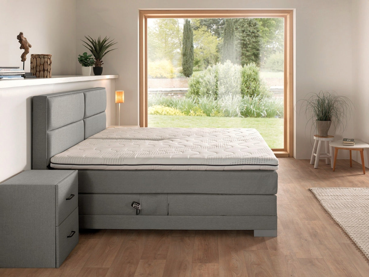 iExcellent Elektrische Boxspring - Luxe orthopedische 7-zone matrassen - Complete set met gratis topmatras en draadloze bediening